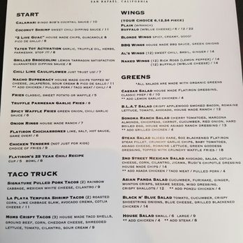 Flatiron - Starters, tacos, wings and salads menu - Sports Bars Near Me - San Rafael, California