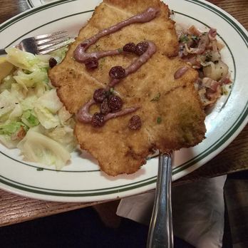 The Old Fashioned - "Wow" level Pork Schnitzel with a cherry sauce that was a perfect accentuating compliment.  Highly recommend! - American Near Me - Madison, Wisconsin