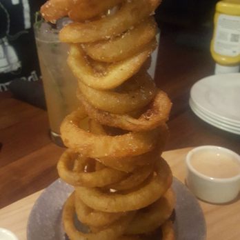 Yard House - Onion ring tower - New American Near Me - Sacramento, California Yard House - Onion ring tower - New American Near Me - Sacramento, California