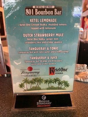 Menu photo 1 801 Bourbon Bar Key West, FL Menu photo 1 801 Bourbon Bar Key West, FL