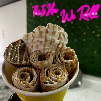 Sweet Swirls Rolled Ice Cream - "Peanut Butter Party" - Ice Cream & Frozen Yogurt Near Me - Corinth, Mississippi Sweet Swirls Rolled Ice Cream - "Peanut Butter Party" - Ice Cream & Frozen Yogurt Near Me - Corinth, Mississippi