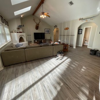 Couture Floors - a living room with vaulted ceilings - Flooring Near Me - Boerne, Texas
