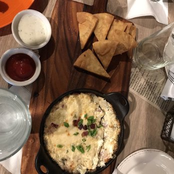 RANGE kitchen & tap - Boar artichoke dip - New American Near Me - Roseville, California