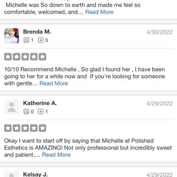 Polished Esthetics - Other reviews posted but not being displayed for so reason! - Waxing Near Me Polished Esthetics - Other reviews posted but not being displayed for so reason! - Waxing Near Me
