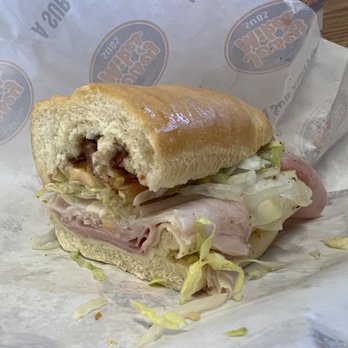 Jersey Mike's Subs - #8 Club Sub w/onions, tomato, lettuce, and "the juice" - Fast Food Near Me - St. Louis Park, Minnesota Jersey Mike's Subs - #8 Club Sub w/onions, tomato, lettuce, and "the juice" - Fast Food Near Me - St. Louis Park, Minnesota