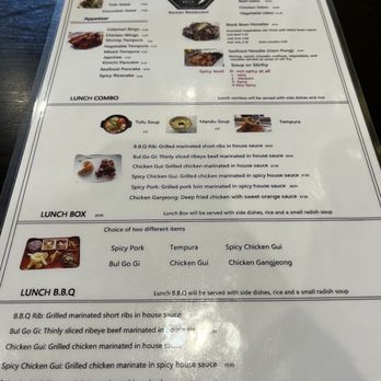 Sura - Lunch menu - Korean Near Me - Oxnard, California