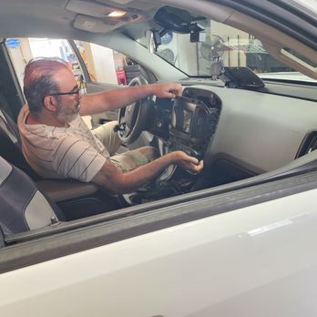i-Tech Auto Customizing - Head Unit Install, Front Camera Installed pictured, behind rearview mirror. - Car Stereo Installation Near Me - San Diego, California