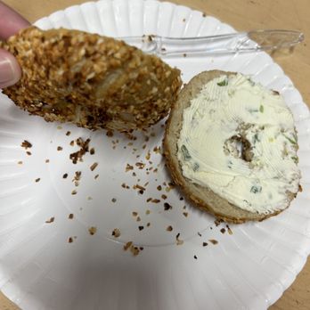 Baked & Boiled Bagels - Onion with scallion cream cheese - Bagels Near Me - St. Louis, Missouri Baked & Boiled Bagels - Onion with scallion cream cheese - Bagels Near Me - St. Louis, Missouri