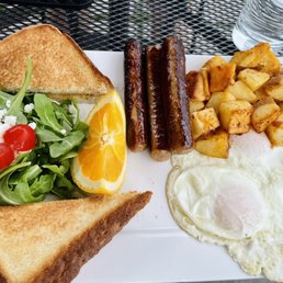 Standard breakfast with sausage