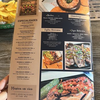 Don Chepe's - Menu - Mexican Near Me - Miami, Florida