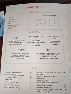 Menu photo 3 L'Absinthe Honfleur, 14