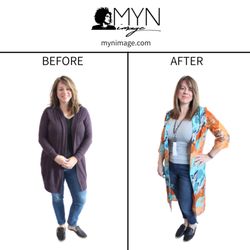 MYN Image - Spot the differences?! ⁠ ⁠ What I did:⁠ 1. Straightened her hair⁠ 2. Changed her kimono⁠ 3. Cuffed her jeans⁠ 4. Touched up her makeup⁠ ⁠