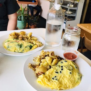 Butter Cafe - The Italian omelette and The Mexican Omelette w/ side of salsa. - New American Near Me - Dayton, Ohio