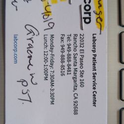 Labcorp - Labcorp patient service center business card manager Whitney Kumler