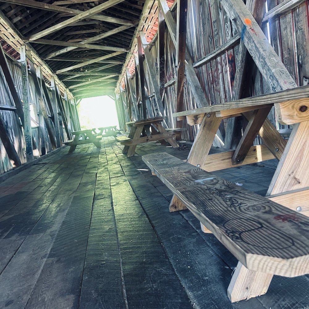 Cataract Falls State Recreation Area - Inside the bridge - Hiking Near Me