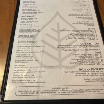 Poplar Haus - Menu at the Poplar Haus on the Gunflint Trail. - American Near Me - Grand Marais, Minnesota