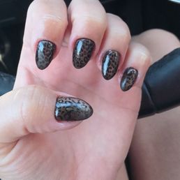 My amazing leopard matte nails done by an amazing person My amazing leopard matte nails done by an amazing person