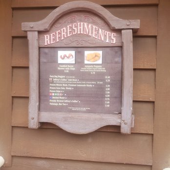Westward Ho - a menu for a restaurant - Food Stands Near Me - Lake Buena Vista, Florida