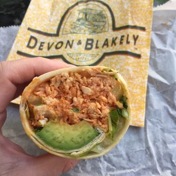 Devon and Blakely - Half of the Buffalo chicken wrap - American Near Me - Washington, DC, District of Columbia
