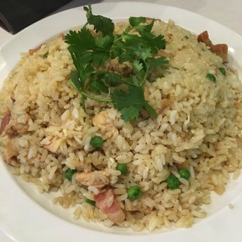 Corn N' Crab - Chicken/Bacon Fried Rice. "Bacon" is unflavored side pork. Not worth $11. - Cajun/Creole Near Me - Canoga Park, California Corn N' Crab - Chicken/Bacon Fried Rice. "Bacon" is unflavored side pork. Not worth $11. - Cajun/Creole Near Me - Canoga Park, California