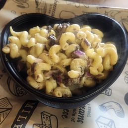 Short rib Mac n cheese with Bleu cheese crumbles and no mushrooms (not available) Short rib Mac n cheese with Bleu cheese crumbles and no mushrooms (not available)