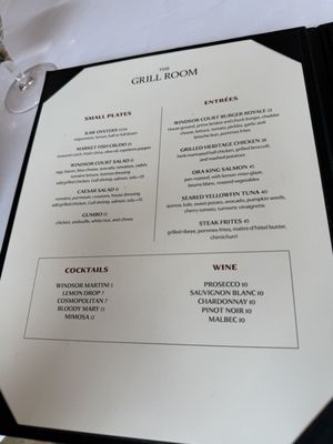 Menu photo 1 The Grill Room New Orleans, LA Menu photo 1 The Grill Room New Orleans, LA