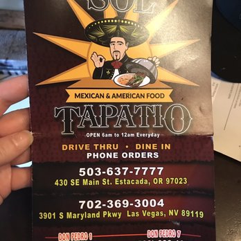 Sol Tapatio - Phone number and hours - American Near Me - Estacada, Oregon