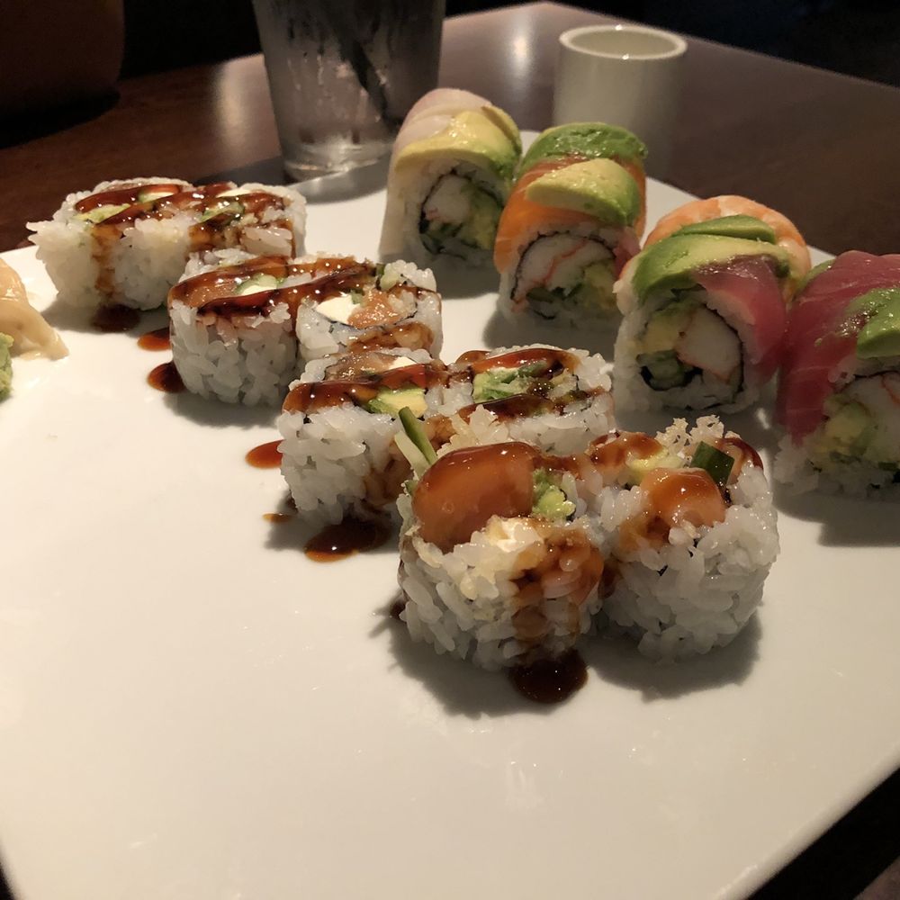 Sushi Nami - Up the Stream and Rainbow Roll - Sushi Bars Near Me - Suwanee, Georgia Sushi Nami - Up the Stream and Rainbow Roll - Sushi Bars Near Me - Suwanee, Georgia