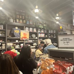 Waiting in line to pay for our food afterwards. Waiting in line to pay for our food afterwards.