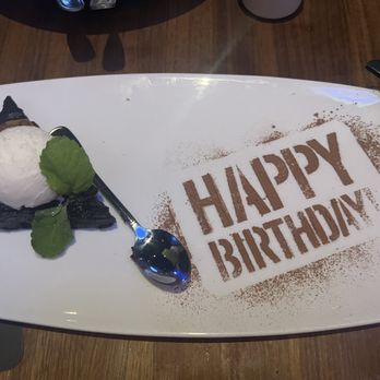 Yard House - Birthday dessert - New American Near Me - The Woodlands, Texas Yard House - Birthday dessert - New American Near Me - The Woodlands, Texas