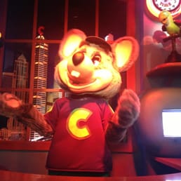 a mascot in a restaurant