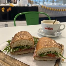 Italian Panini and Cappuccino. Italian Panini and Cappuccino.