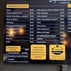 Empanadisimas - Menu