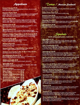 Menu photo 7 Sammy's Mexican Grill & Bar Elgin, IL