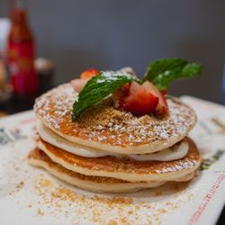 Breakfast Republic - Strawberry Cheesecake Pancakes