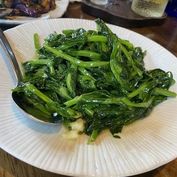 Uluh - Sauteed Pea Shoot with Garlic - Tea Rooms Near Me - New York, New York Uluh - Sauteed Pea Shoot with Garlic - Tea Rooms Near Me - New York, New York
