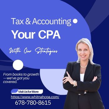 Whitnah CPA - Accounting and Review
Due Diligence 
Tax assistance
Expert tax planning
Full support for your accounting books - Accountants Near Me - Roswell, Georgia