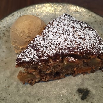 Frances - Lumberjack cake (kumquat, Apple, medjool date, coconut with muscovado ice cream) so FLUFFY AND DELICIOUS! - New American Near Me - San Francisco, California