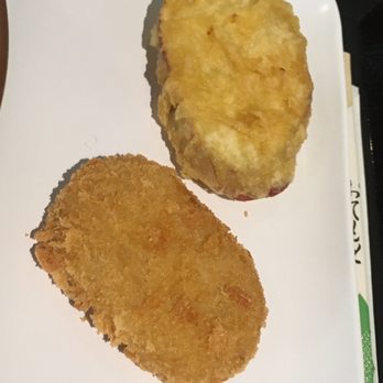 Marugame Udon - Sweet potato tempura and vegetable croquette - Japanese Near Me - Honolulu, Hawaii Marugame Udon - Sweet potato tempura and vegetable croquette - Japanese Near Me - Honolulu, Hawaii