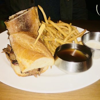 Corner Restaurant - Brisket sandwich with fries - Bars Near Me - Austin, Texas Corner Restaurant - Brisket sandwich with fries - Bars Near Me - Austin, Texas