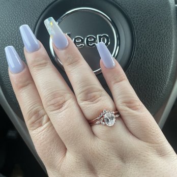 Lalla Pedi Spa - Coffin Shaped nails by Dawn - Nail Salons Near Me - Pasadena, Texas