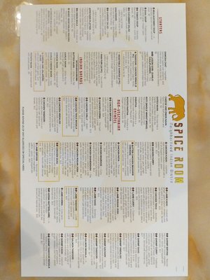 Menu photo 8 SPICE ROOM Denver, CO