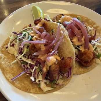 Black Rail Kitchen + Bar - Shrimp tacos during HH - Mediterranean Near Me - Carlsbad, California Black Rail Kitchen + Bar - Shrimp tacos during HH - Mediterranean Near Me - Carlsbad, California