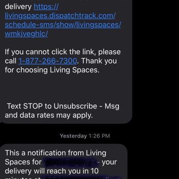 Living Spaces - Text notification is VERY helpful. - Furniture Stores Near Me - Summerlin, Nevada Living Spaces - Text notification is VERY helpful. - Furniture Stores Near Me - Summerlin, Nevada