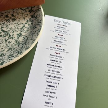 Dear Daphni - Happy hour menu (4/4/25) - Mediterranean Near Me - Philadelphia, Pennsylvania