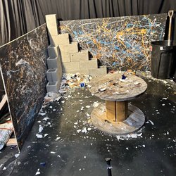 Smashit Seattle - The on-site set up after a group smashed some things.
