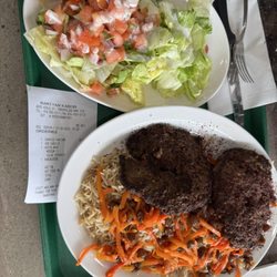 Bamiyan Kabob - Chaplee kabob with kabilee rice