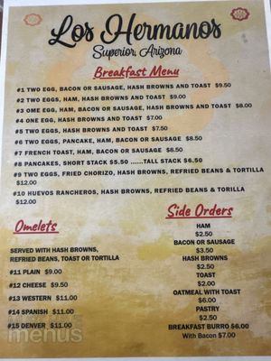 Menu photo 1 Los Hermanos Restaurant & Lounge Superior, AZ
