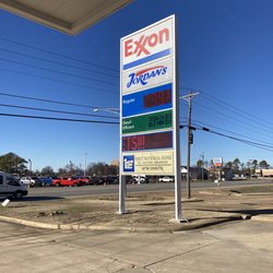 Exxon - Fuel price sign (diesel fuel and gasoline are sold here)