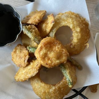 Dash Dashi Sushi & Sake Bar - Mixed Tempura (fried shrimp on the side) - Sushi Bars Near Me - Manhattan Beach, California Dash Dashi Sushi & Sake Bar - Mixed Tempura (fried shrimp on the side) - Sushi Bars Near Me - Manhattan Beach, California